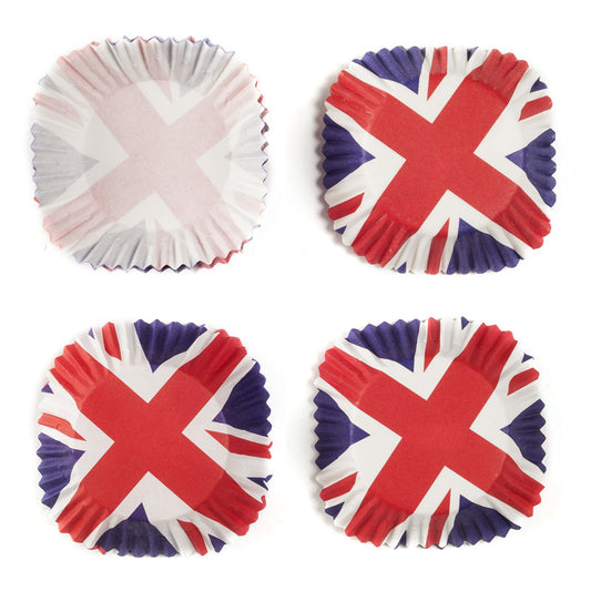 union jack cupcake cases