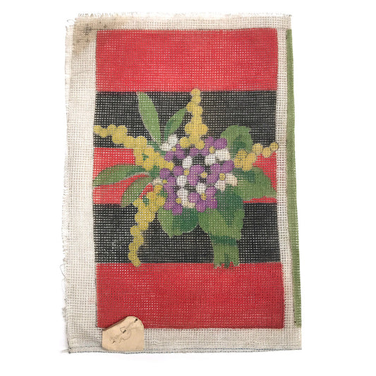 vintage flower tapestry aida