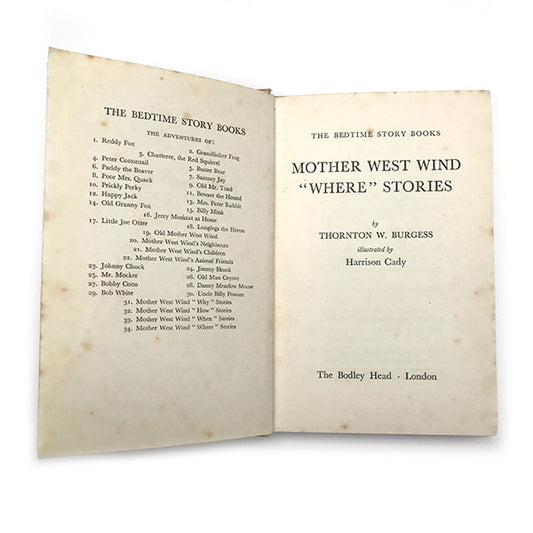 vintage 'where' bedtime stories book