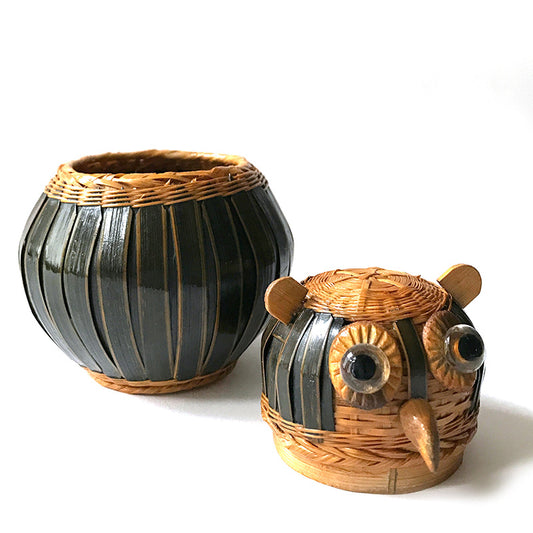 vintage wicker owl