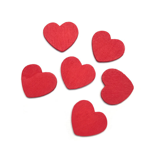 wooden heart stickers