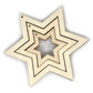 wooden star hanging decorations 